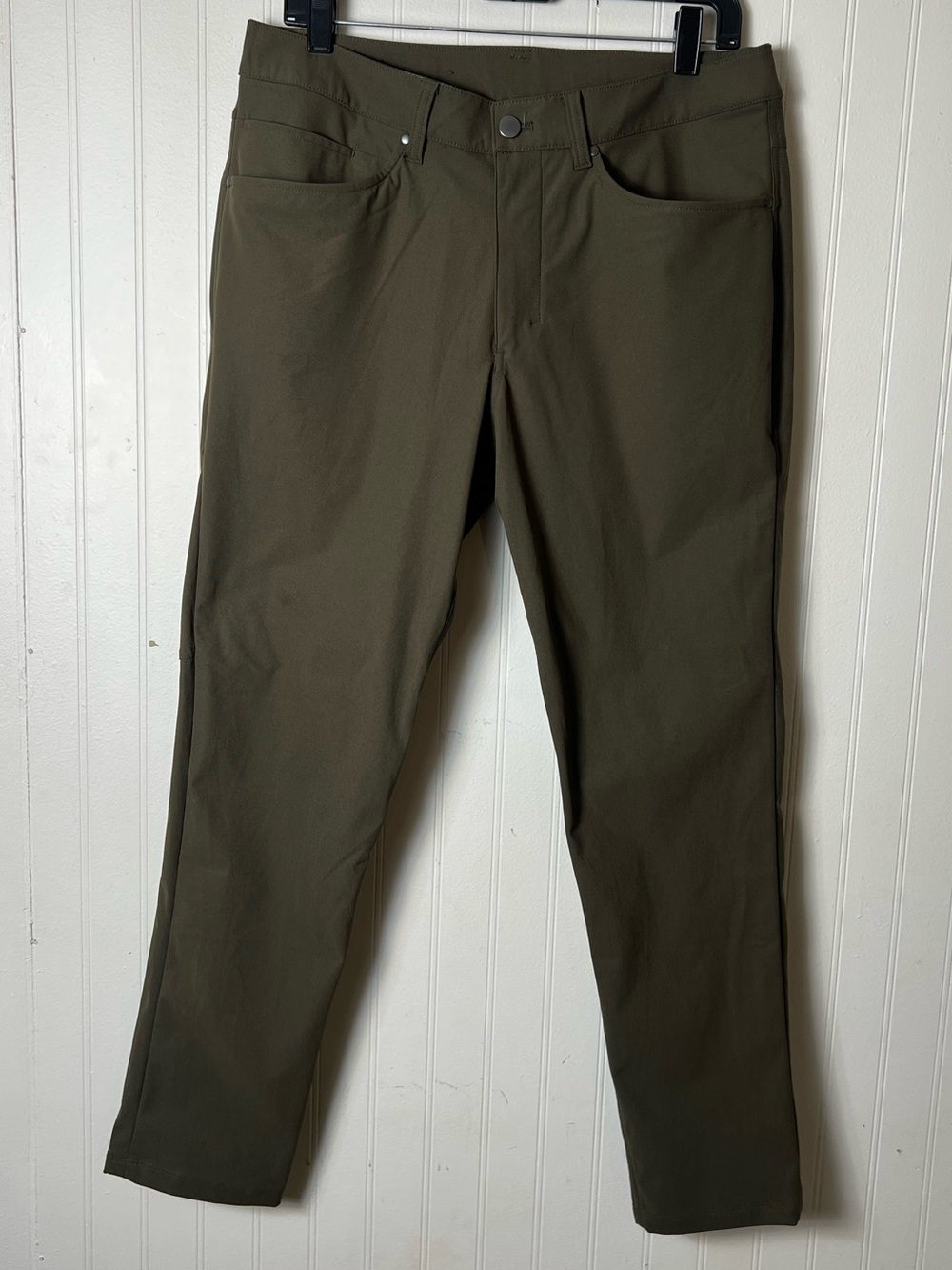 Lululemon Mens ABC Slim Fit 5 Pocket Green Pants 32 x 28